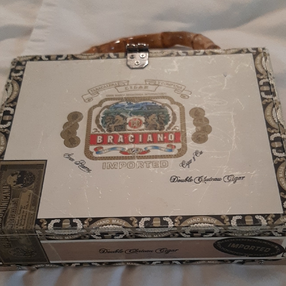 Braciano White and Brown Decorative Box
